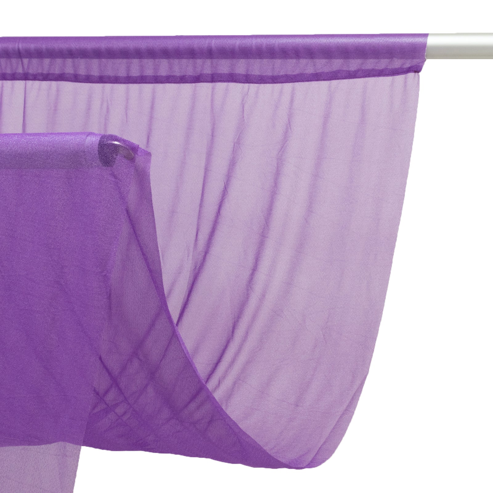 Sheer Backdrop Curtain Panel 5ft Ã— 10ft Purple â€“ Wedding Arch Drape with Rod Pocket - Bell Racket Store