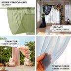 Sheer Backdrop Curtain Panel 5ft Ã— 10ft Purple â€“ Wedding Arch Drape with Rod Pocket - Bell Racket Store