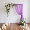 Sheer Backdrop Curtain Panel 5ft Ã— 10ft Purple â€“ Wedding Arch Drape with Rod Pocket - Bell Racket Store