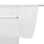 Sheer Backdrop Curtain Panel 5ft Ã— 10ft White â€“ Wedding Arch Drape with Rod Pocket - Bell Racket Store
