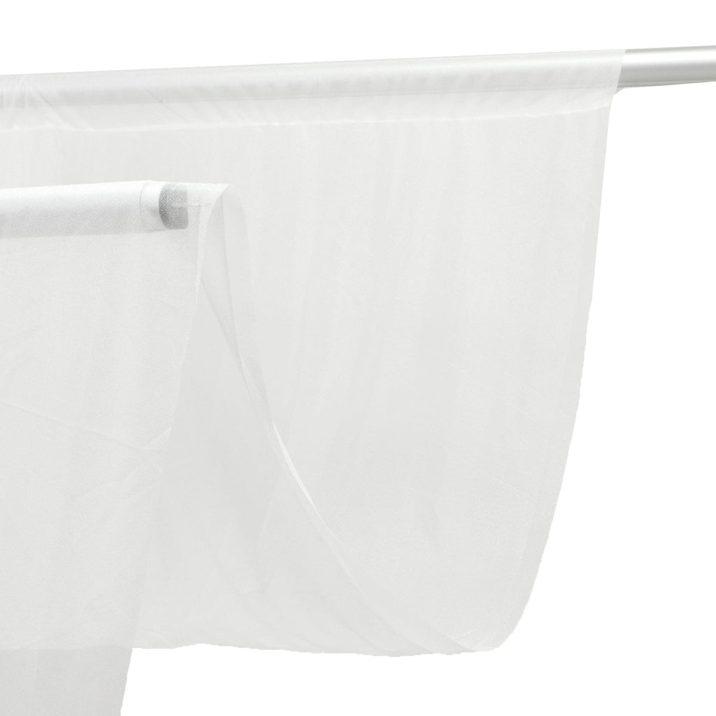 Sheer Backdrop Curtain Panel 5ft Ã— 10ft White â€“ Wedding Arch Drape with Rod Pocket - Bell Racket Store