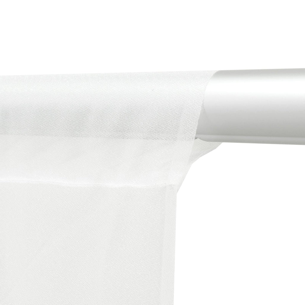 Sheer Backdrop Curtain Panel 5ft Ã— 10ft White â€“ Wedding Arch Drape with Rod Pocket - Bell Racket Store