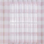 2 Pack White Blush Cabana Print Faux Linen Curtain Panels With Chrome Grommet - 52"x84"