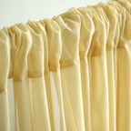 2 Pack Champagne Sheer Chiffon Event Curtain Drapes, Durable Flame Resistant Organza Backdrop Event Panels With Rod Pockets - 10ftx10ft