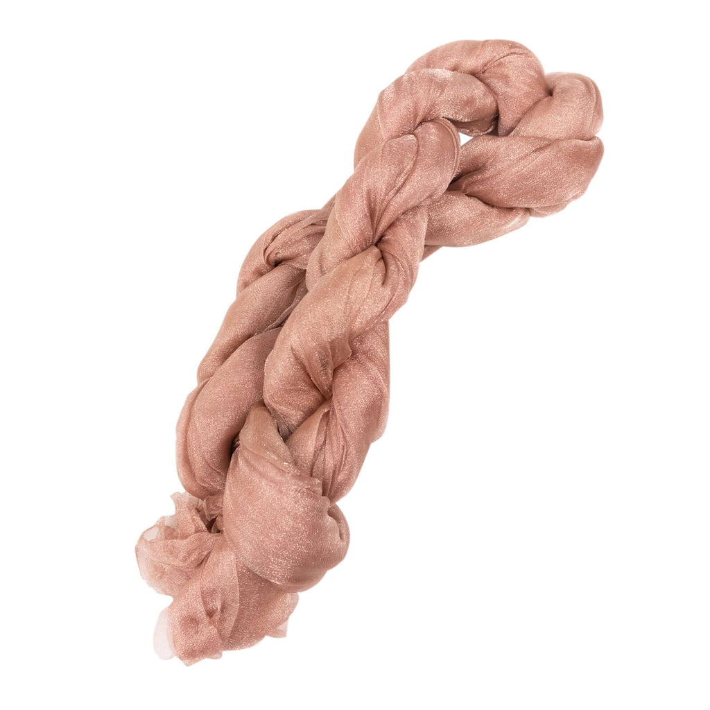 Sheer Crinkled Organza 9ft Table Runner Dusty Rose - Rustic Chiffon Look - Bell Racket Store