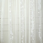 Taffeta Ribbon Sash with 4" Leaf Petal Design White 50ft - Sophisticated Artificial Fabric Garland for Events