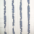 Taffeta Ribbon Sash with 4" Leaf Petal Design Navy Blue 50ft - Sophisticated Artificial Fabric Garland