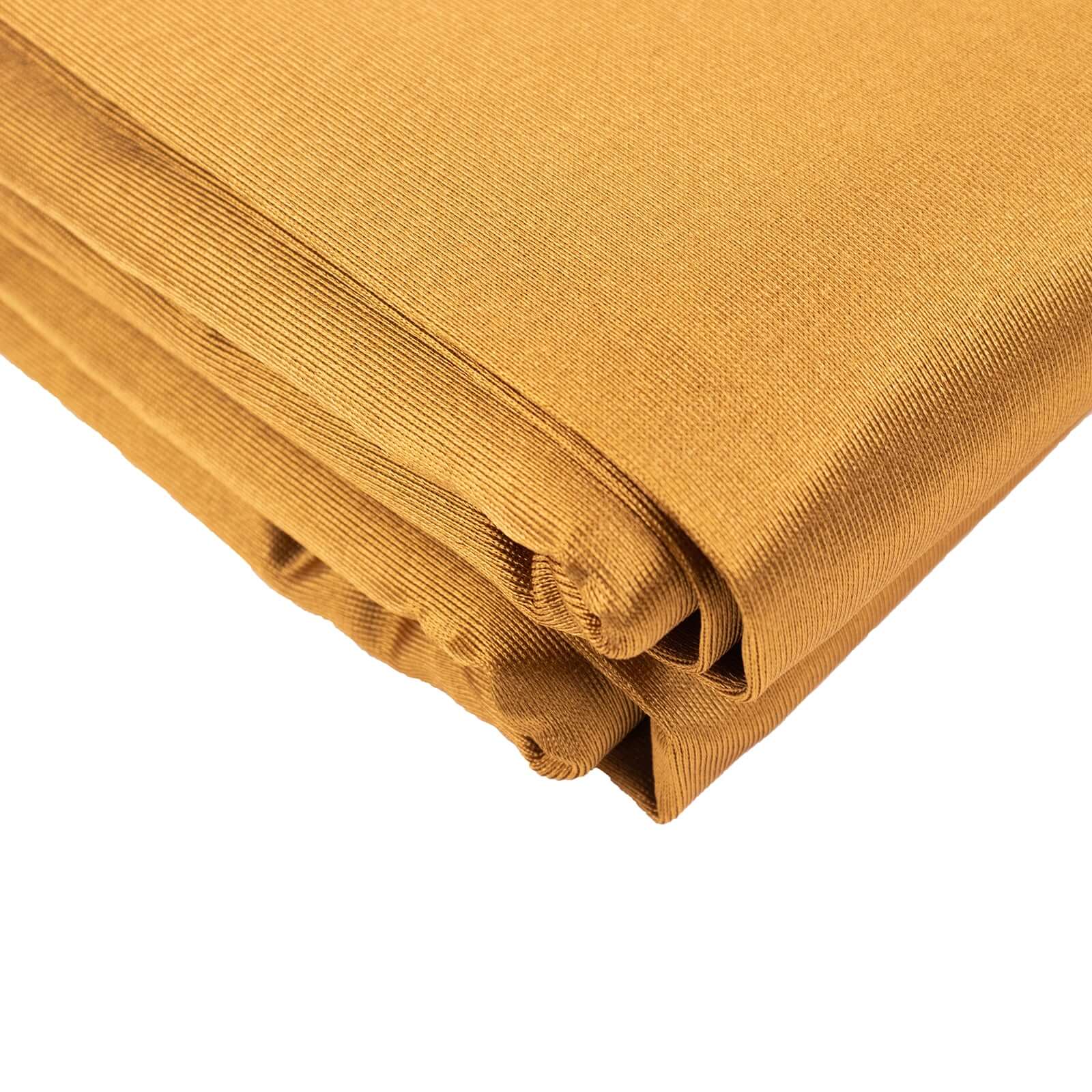 Shimmer Gold Scuba Polyester Fabric Roll, Wrinkle Free DIY Craft Fabric Bolt - 60"x10 Yards - Bell Racket Store