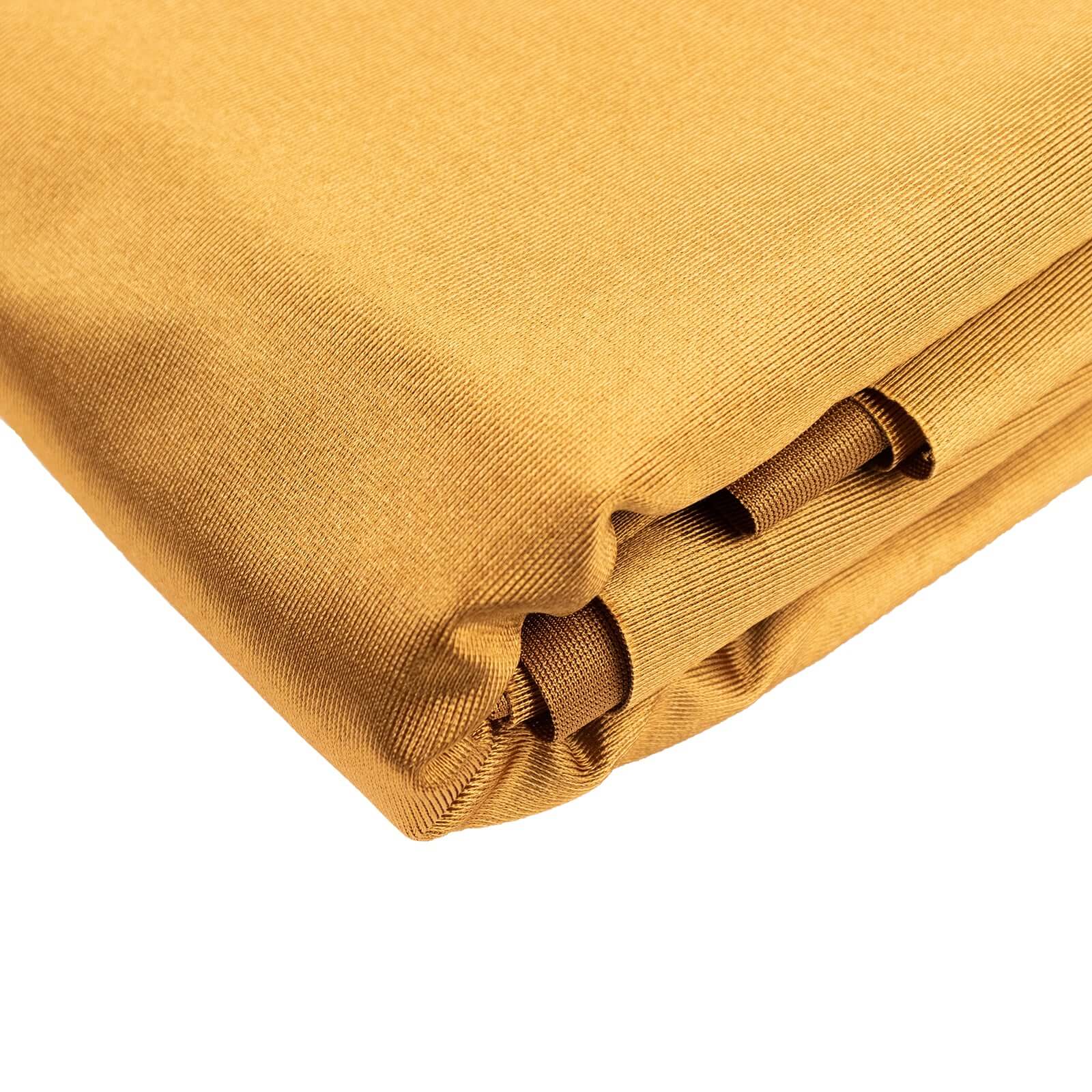 Shimmer Gold Scuba Polyester Fabric Roll, Wrinkle Free DIY Craft Fabric Bolt - 60"x10 Yards - Bell Racket Store