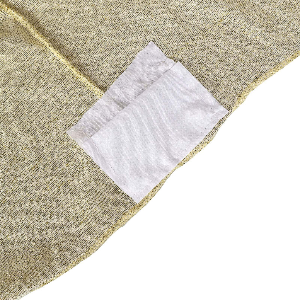 Shimmer Tinsel Spandex 72"x30" Rectangle Tablecloth Metallic Champagne Glittered Shiny Stretch Table Cover - Bell Racket Store