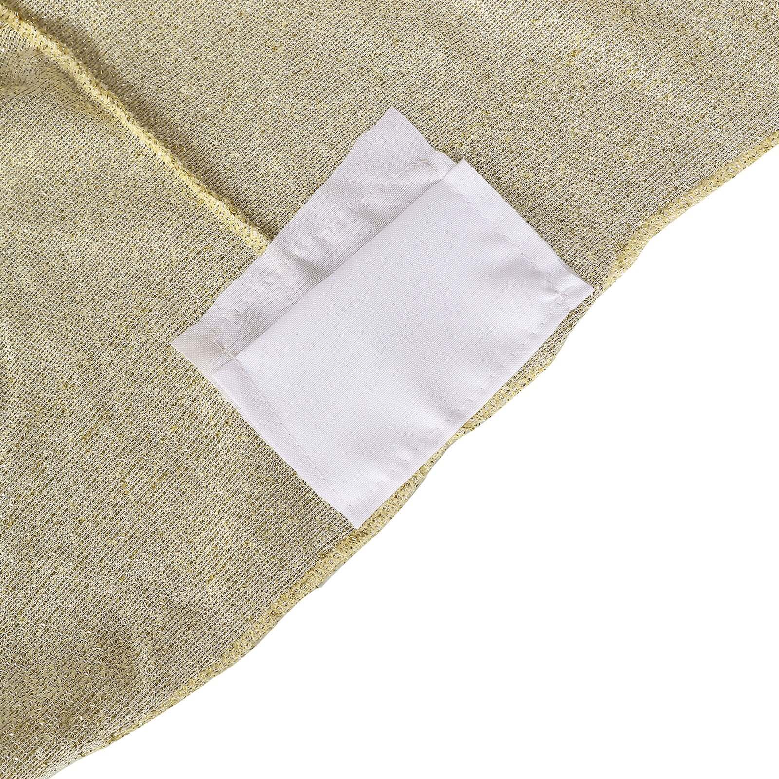 Shimmer Tinsel Spandex 72"x30" Rectangle Tablecloth Metallic Champagne Glittered Shiny Stretch Table Cover - Bell Racket Store