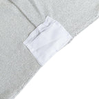 Shimmer Tinsel Spandex 72"x30" Rectangle Tablecloth Metallic Silver Glittered Shiny Stretch Table Cover - Bell Racket Store