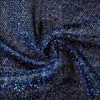 20ftx10ft Navy Blue Metallic Shimmer Tinsel Event Curtain Drapes, Backdrop Event Panel