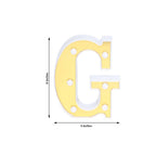 3D Marquee Letter "G" Warm White 6 LED Lights Gold - Chic Light-Up Decor for Events 6"