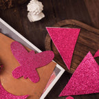 10 Pack 12"x10" Self-Adhesive Glitter DIY Craft Foam Sheets Hot Pink