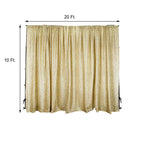 20ftx10ft Champagne Metallic Shimmer Tinsel Event Curtain Drapes, Backdrop Event Panel