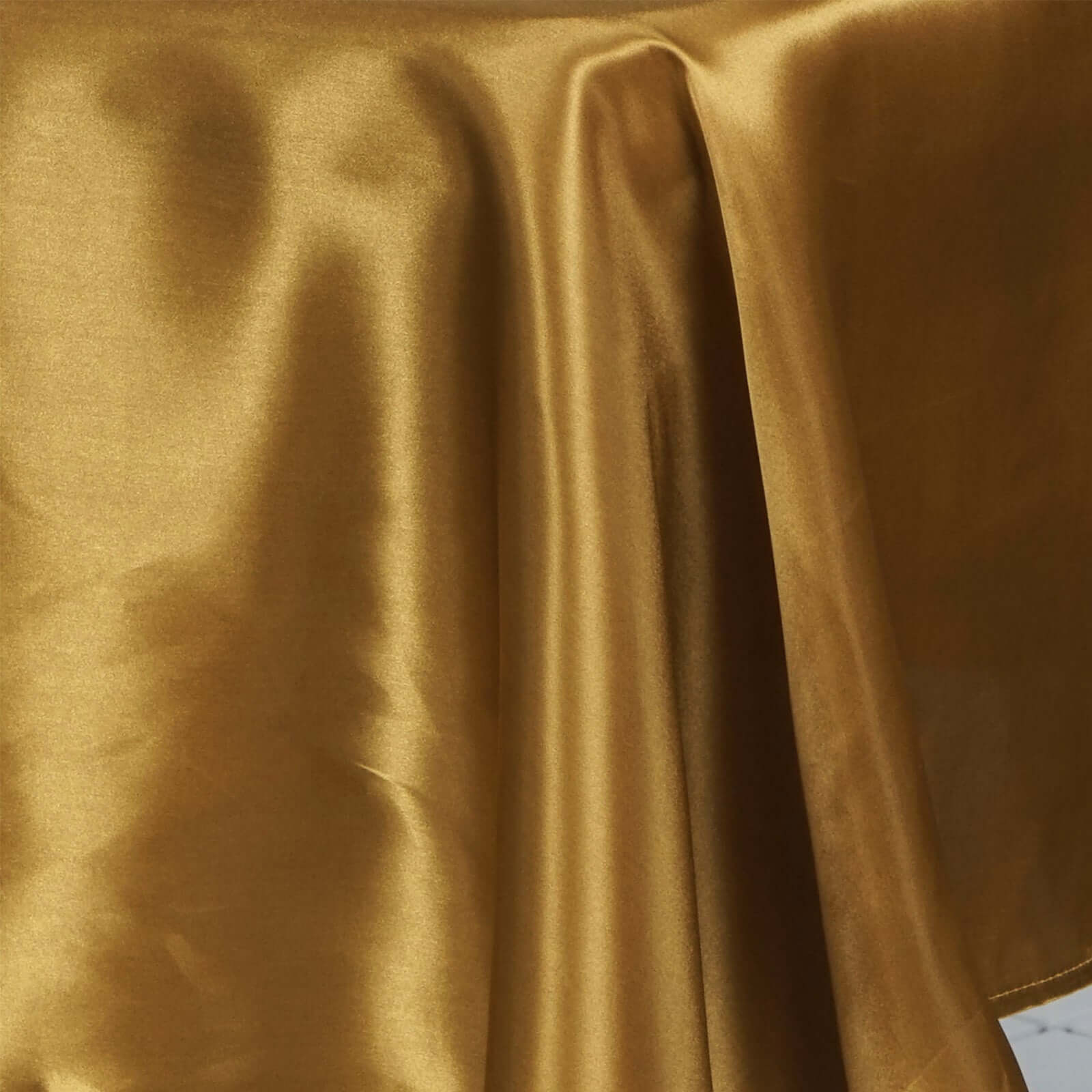 Satin Rectangular 60"x126" Tablecloth Gold - Smooth and Lustrous Finish for Weddings and Parties