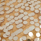 54"x4 Yards Gold Big Payette Sequin Fabric Roll, Mesh Sequin DIY Craft Fabric Bolt