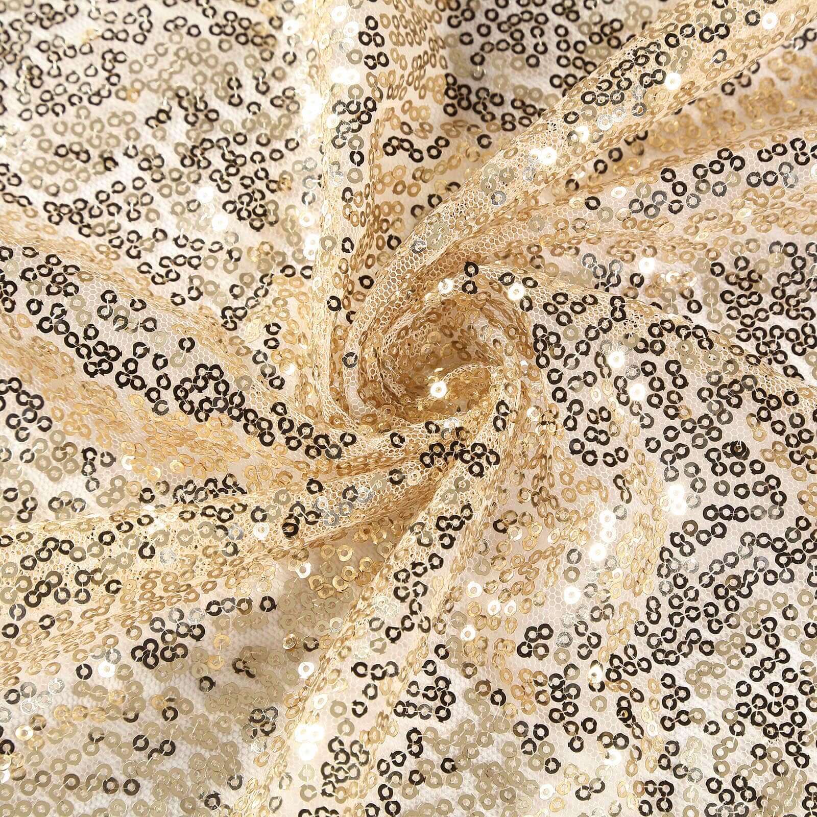 Sequin 12"x108" Table Runner Champagne - Glittering Design