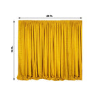 20ftx10ft Gold Metallic Shimmer Tinsel Event Curtain Drapes, Backdrop Event Panel
