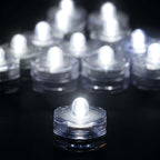12-Pack LED Lights Flower Design - Submersible Waterproof White Battery Operated