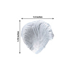 500-Pack Rose Petals Round Design Silver Silk Confetti - Decorative Scatters for Tables and Floors