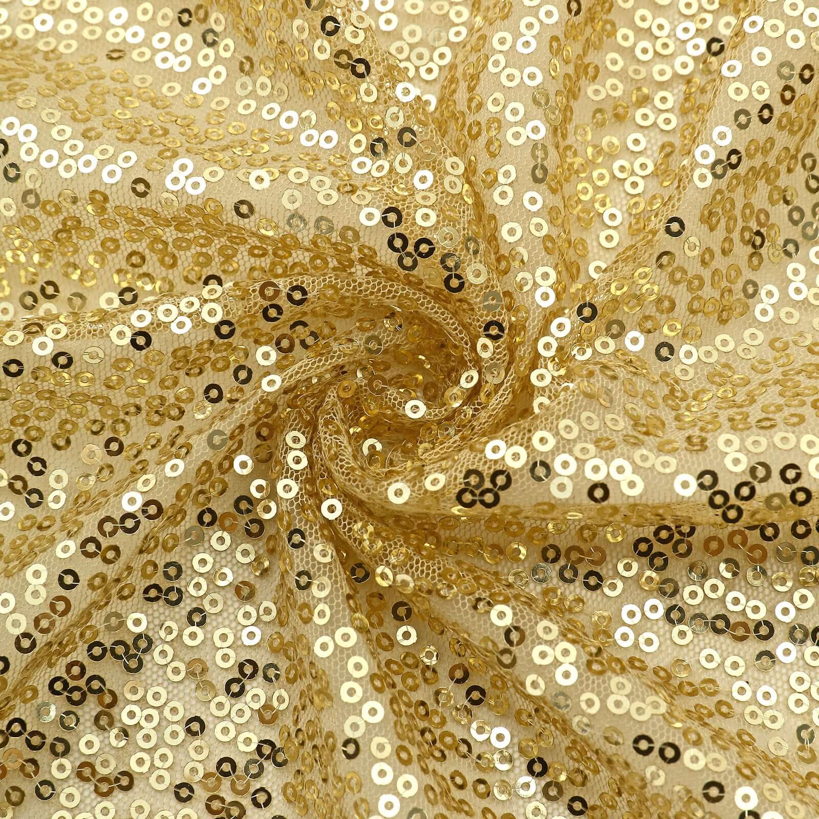 7.5ft Champagne Sparkle Sequin Round Wedding Arch Cover, Shiny Shimmer Photo Backdrop Stand Cover, 2-Sided Custom Fit