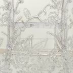 Organza Chiavari Chair Slipcover with Floral Sequin Embroidery White - Stylish Lace Chair Back Cover for Weddings