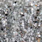 Sequin 72"x72" Table Overlay Square Tablecloth Silver - Big Payette Table Cover