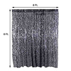 8ftx8ft Black Big Payette Sequin Event Curtain Drapes, Backdrop Event Panel