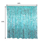 8ftx8ft Turquoise Big Payette Sequin Event Curtain Drapes, Backdrop Event Panel