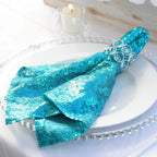 Sequin 20"x20" Napkin Turquoise - Shimmering Dinner Napkin