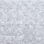 Rosette Satin 14"x108" Table Runner White - Stylish Grandiose Fabric Runner