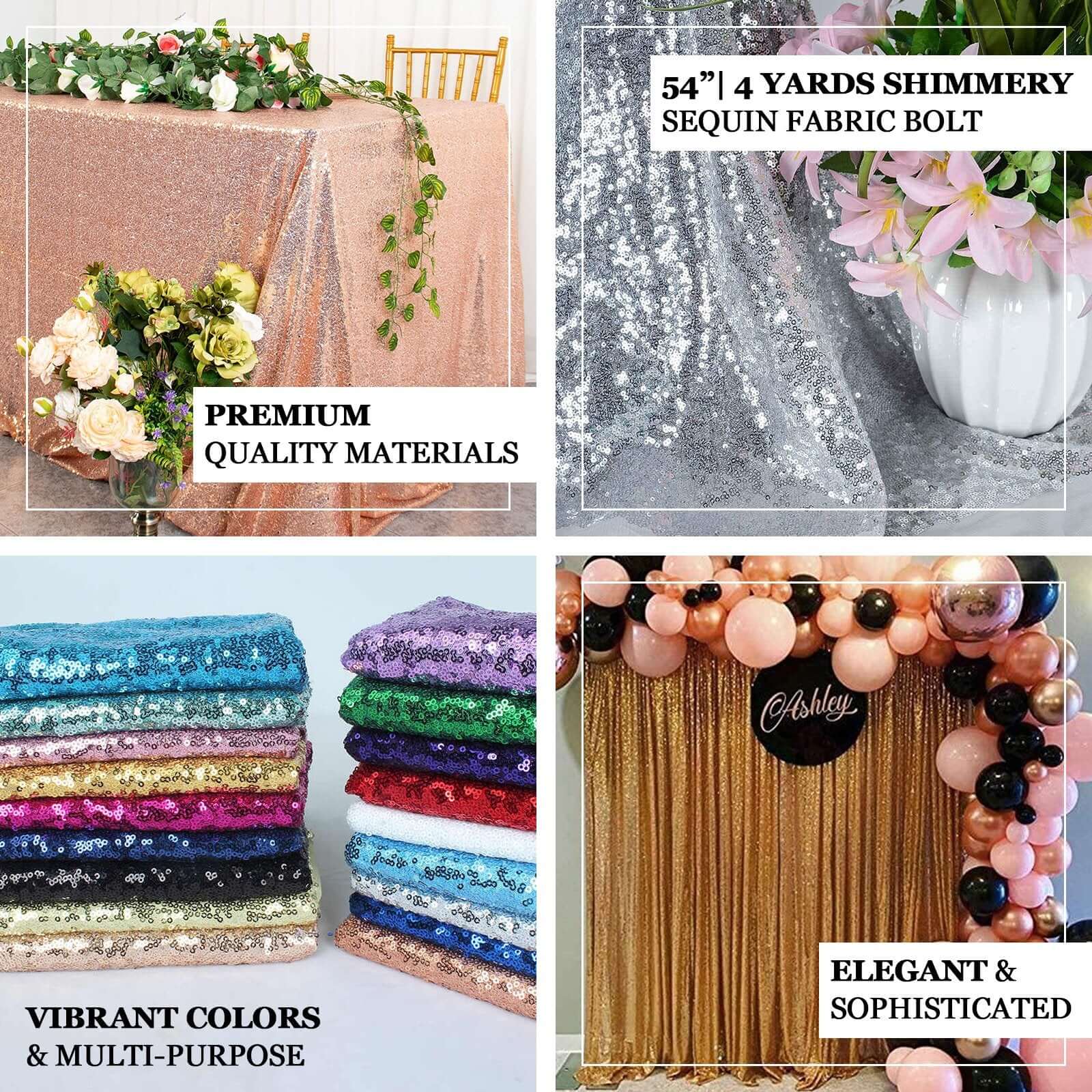 54"x4 Yards Hunter Emerald Green Sequin Fabric Bolt, Sparkly DIY Craft Fabric Roll