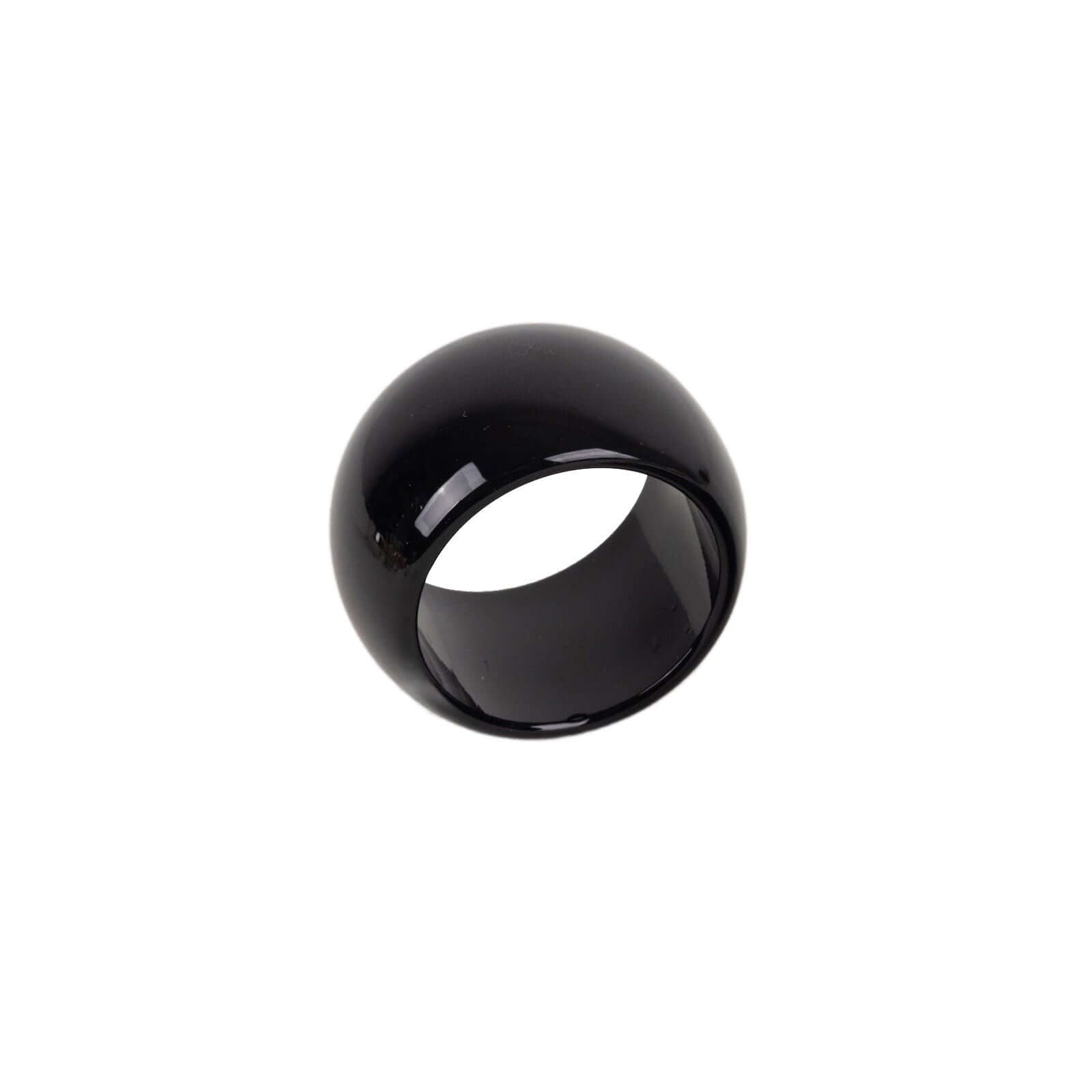 4 Pack Shiny Metallic Black Acrylic Napkin Rings