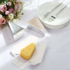 10-Pack Cardstock Triangle Cake Slice Boxes Silver with Scalloped Top 4"x2.5"
