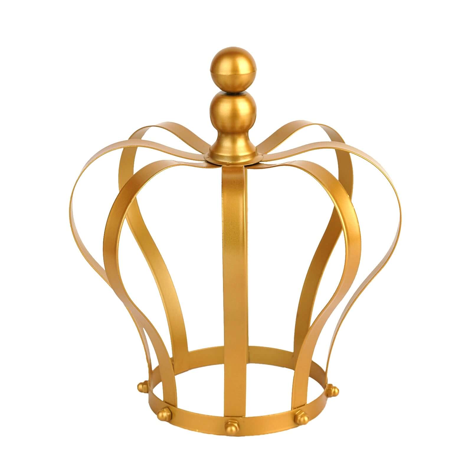 Metal Royal Crown Cake Topper Gold - Sophisticated Wedding Cake Centerpiece Decor for Themed Events 9"