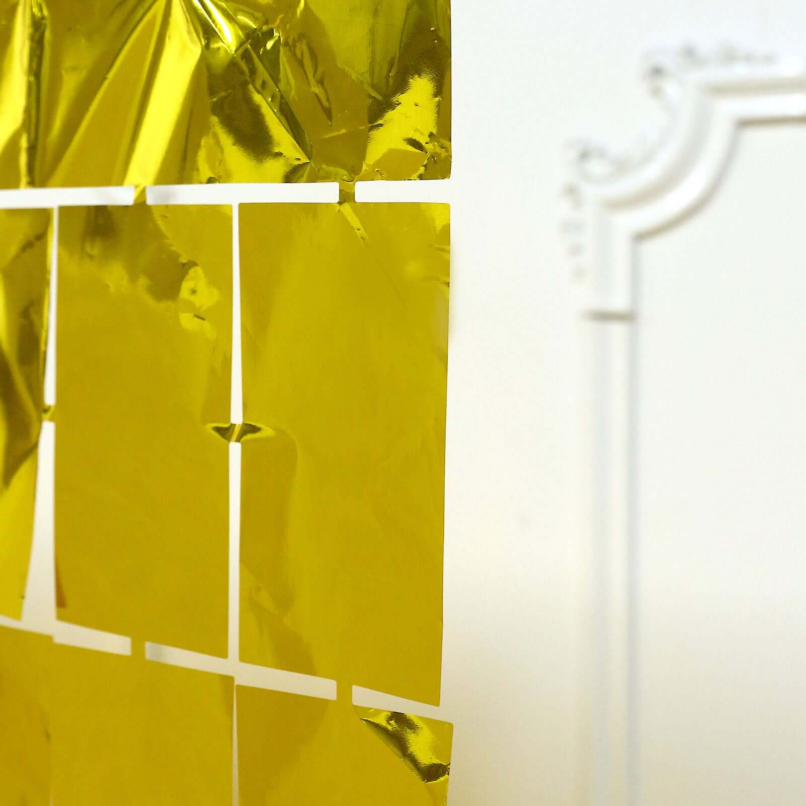 Shiny Gold Metallic Foil Rectangle Curtain Party Backdrop Door Window Curtain - 3ftx6.5ft - Bell Racket Store