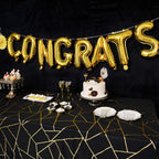 13" Ready-To-Use Shiny Gold "Congrats" Mylar Foil Balloon Banner Sign