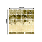 Shiny Gold Square Sequin Shimmer Wall Party Photo Backdrop, 24sq.ft Active Spangle Wall Art DÃ©cor Panels - 24 Panels - Bell Racket Store