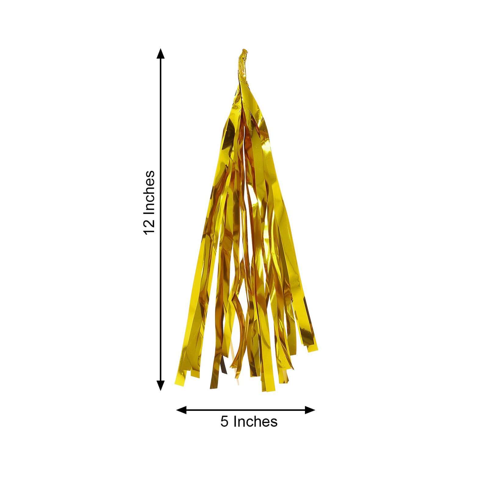 7.5ft Long Metallic Gold Foil Tassels Fringe Garland, Tinsel Streamer Party Backdrop Decorations