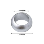4 Pack Shiny Metallic Silver Acrylic Napkin Rings