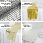 Mirror Foil 12"x108" Table Runner Silver - Shiny Metallic Party Table Decor