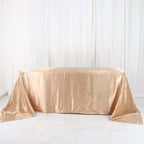 Satin Rectangular 90"x132" Tablecloth Nude - Seamless Table Cover
