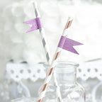 5 Pack 0.5"x5 Yards Purple Washi DIY Craft Glitter Tape