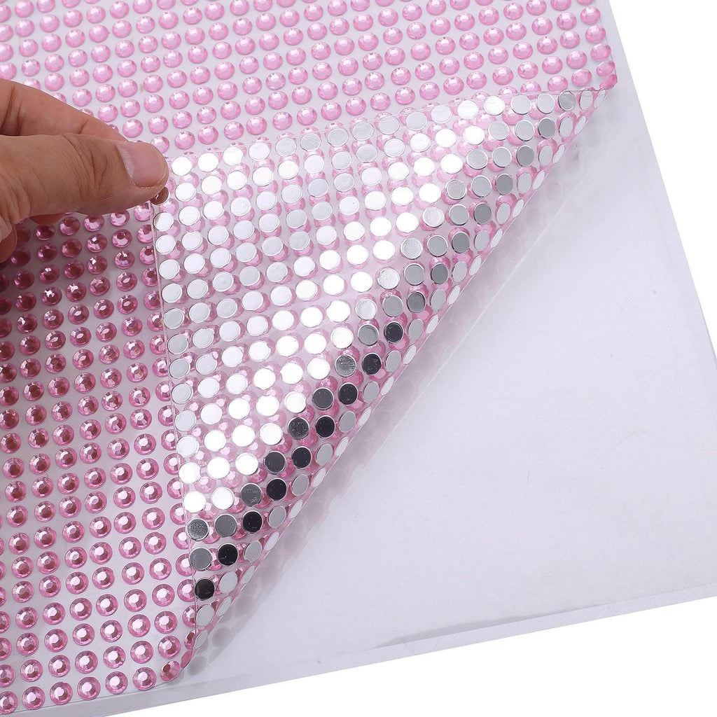21â€x11â€ Blush Self Adhesive Rhinestone Diamond Sticker Wrap Sheets, DIY Craft Gem Stickers