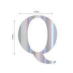 4-Pack Stickers Banner Custom Alphabet "Q" Design Iridescent - Text Stick-On Decorative Letters 5"
