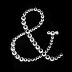 12 Pack | 1.5" Clear Rhinestone Monogram Letter Jewel Sticker Self Adhesive DIY Diamond Decor - and