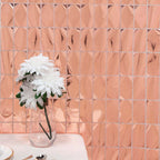 Shiny Rose Gold Metallic Foil Rectangle Curtain Party Backdrop Door Window Curtain - 3ftx6.5ft - Bell Racket Store