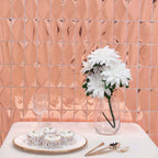 Shiny Rose Gold Metallic Foil Rectangle Curtain Party Backdrop Door Window Curtain - 3ftx6.5ft - Bell Racket Store